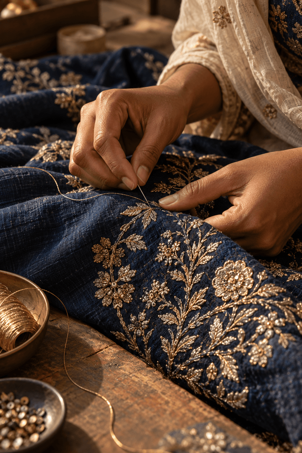 Artisan embroidery detail